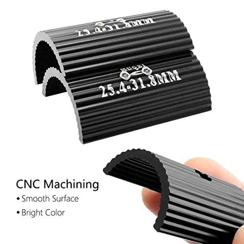 1Pair Bike Handlebars Shim Bicycle Clamp Spacers 25.4-31.8MM Conversion Adapter Cycling Aluminum Alloy Stems Reducer Mountain Bike Parts and Components