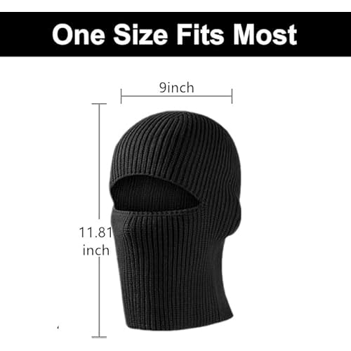 Balaclava Ski Mask Cold Weather Balaclava Mask Warm Face Mask Balaclava and Beanie Hats for Men 2 in 1