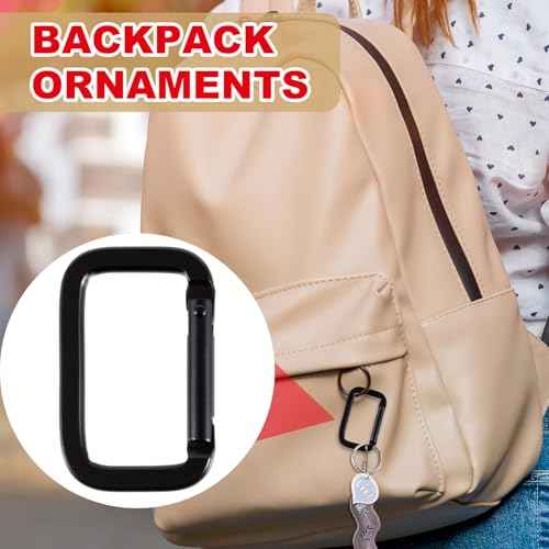 6 Pcs Key Chain Rings, Carabiner for Keys, Mini Carabiner Clip, Carabiner Keychain for Camping, Hiking Fishing Dog Tag, Purse (1.93''¡¿1.22'')