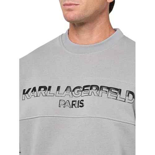 KARL LAGERFELD mens Long Sleeve Pullover Relaxed Fit Sweatshirt