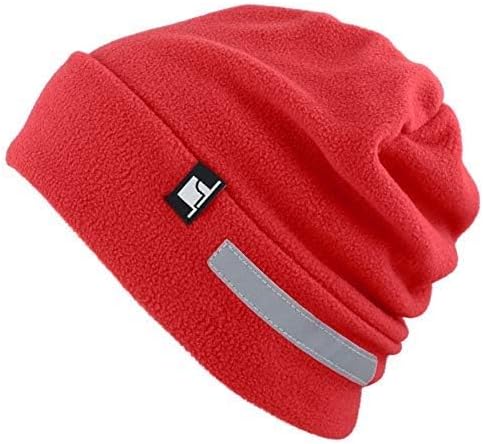 The Hat Depot Fleece Winter Functional Beanie Hat Cold Weather-Reflective Safety for Everyone Performance Stretch