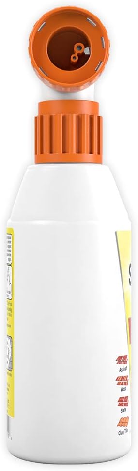 Spray & Forget Super Concentrated Revolutionary Roof Cleaner, 1 Qt. Hose-End Bottle - Cleans Algae, Mold & Mildew Stains, Use on Asphalt, Wood, Slate, Clay & Tile Shingles, Yellow (SF150)
