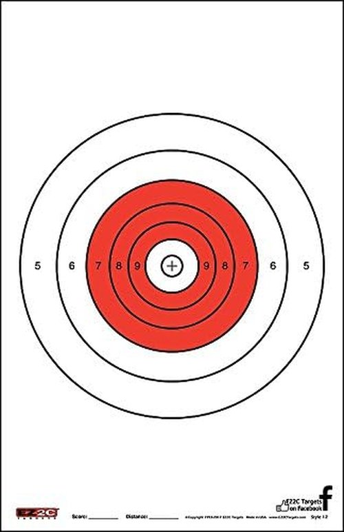 EZ2C 5-Pack Bright Gun & Rifle Paper Targets - Highly Visible 11" x 17" Shooting Targets for Range & Outdoor Use