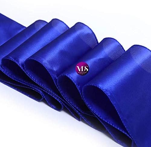 VDS Satin Chair Sashes Chair Cover Back Tie Sateen Bows Ribbon for Wedding Birthday Graduation Engagement Ceremony Event Party Banquet Venue Hotel All Dining Chair Decoration (25PC) (Royal Blue)