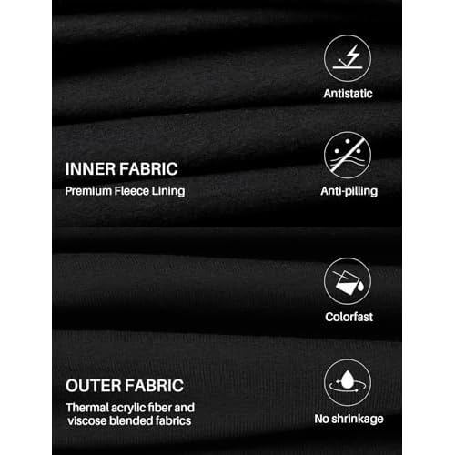 Long Johns for Women - Thermal Leggings for Women, Fleece Lined Base Layer Pants for Cold Weather Underwear Bottoms