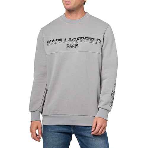 KARL LAGERFELD mens Long Sleeve Pullover Relaxed Fit Sweatshirt