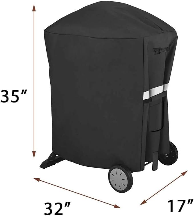 Utheer 7113 Grill Cover, 600D Heavy Duty Waterproof | For Weber Q100 Q1000 Q2000 Q2200 Series, Fits Weber 50060001 51060001, Liquid Propane Grills, Lawn & Garden