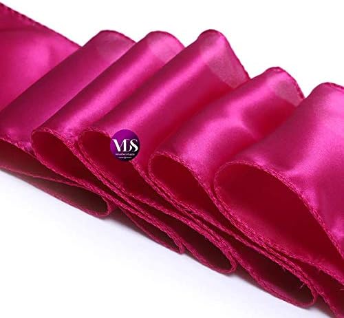 VDS Satin Chair Sashes Chair Cover Back Tie Sateen Bows Ribbon for Wedding Birthday Graduation Engagement Ceremony Event Party Banquet Venue Hotel All Dining Chair Decoration (300PC) (Magenta)