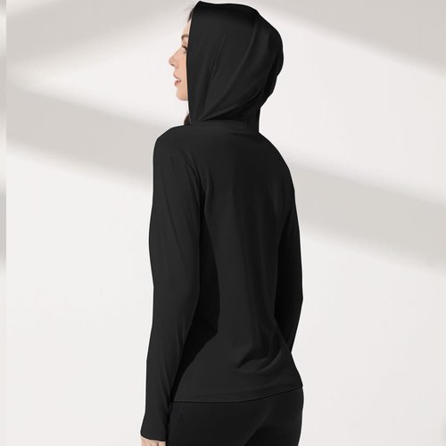 Mingyuezai Women's Lightweight Hooded Sun Protection Jacket - UPF 50+ Long Sleeve for Outdoor Hiking