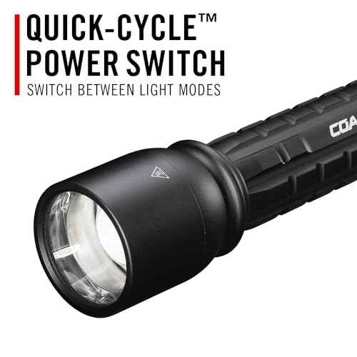 Coast XP14R 4500 Lumen USB-C Rechargeable LED Flashlight with Slide Focus¢ç?and Pure Beam¢ç Focusing Optic, 5 Light Modes