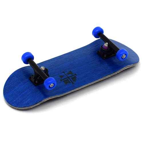 Teak Tuning 32mm Pro Fingerboard Complete - Fully Assembled with Pro Level Components - Pro Shaped Wooden Deck (32x97mm), UltraSpin Bearing Wheels, Prodigy Gen2 Trucks - The Midnight Blues