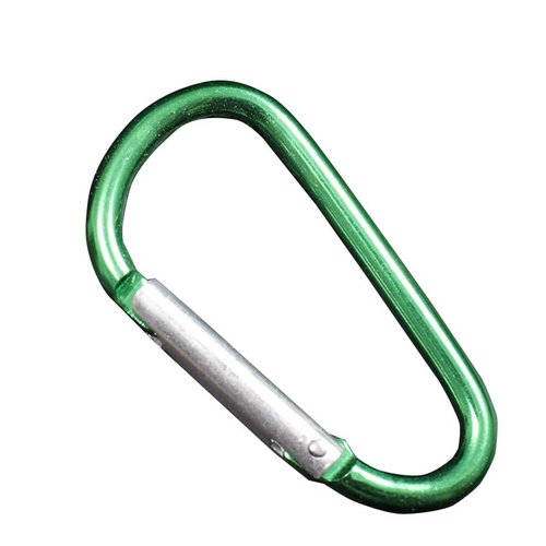 1PCS Carabiner Clip, 3" Aluminum Clips D Ring Shape Carabiner Heavy Duty Carabiner, Key Chain with Ring Keychain Hook Carabiner,Accessory and Keychain Carabiners (Green)
