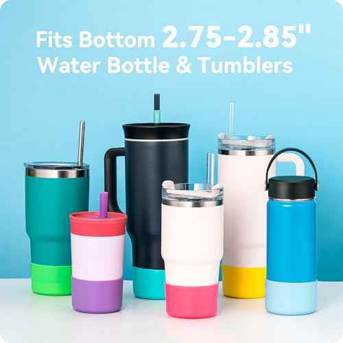 2 Pack Silicone Boot | Compatible with Hydro Flask, Owala, Yeti, Stanley & More | Fits 2.75-2.85" Bottom Bottles/Tumblers (12-40oz) | Anti-Slip | BPA-Free | Scratch & Noise Resistant