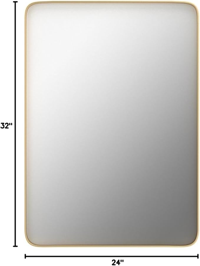 VooBang Bathroom Mirror 24x32 inch, Modern Round Corner Bathroom Vanity Mirror