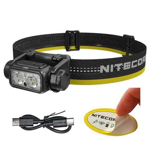 Nitecore NU45 1700 Lumen Headlamp, USB-C Rechargeable Fast Charging, Long Runtime for Camping, Running, or Work, with Auxilary White Reading Light and Red Light