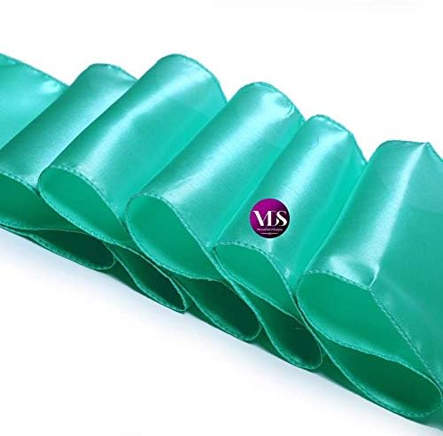 VDS Satin Chair Sashes Chair Cover Back Tie Sateen Bows Ribbon for Wedding Birthday Graduation Engagement Ceremony Event Party Banquet Venue Hotel All Dining Chair Decoration (125PC) (Sea Green)
