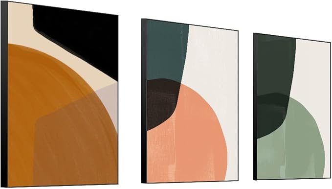 MPLONG Wall Art, Frame Canvas Wall Art Set, Striking Modern Minimalism