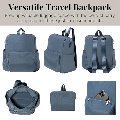 Baggallini Carryall Packable Backpack, Mist