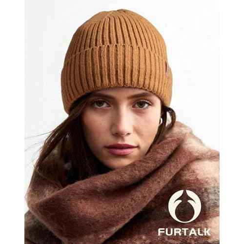 FURTALK Double Layer Winter Hats for Men Women Beanie Thick Cuffed Warm Ski Hats