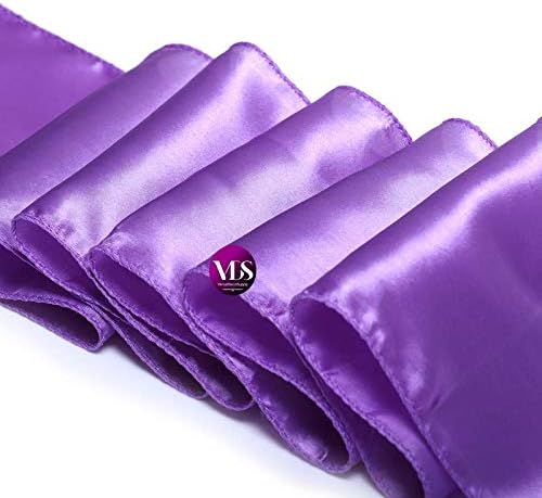 VDS Satin Chair Sashes Chair Cover Back Tie Sateen Bows Ribbon for Wedding Birthday Graduation Engagement Ceremony Event Party Banquet Venue Hotel All Dining Chair Decoration (125PC) (Lavender)