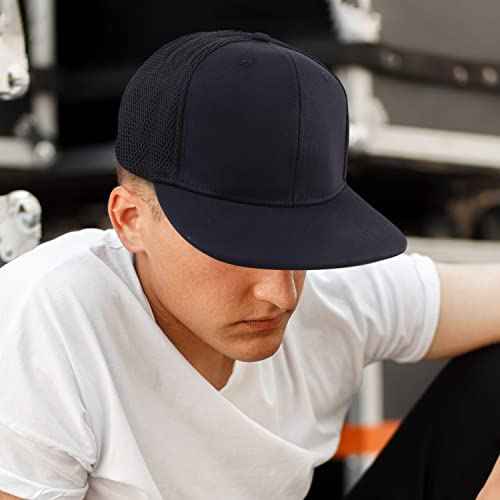Trendy Apparel Shop XXL Oversize Air Mesh Back Flatbill Baseball Cap