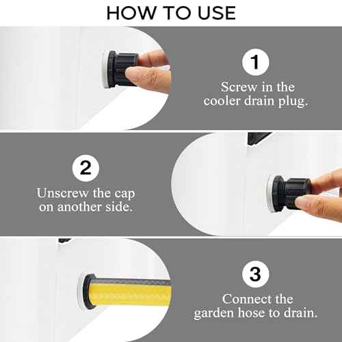 Cooler Drain Plug Hose Connection, Cooler Plug Replacement Compatible with Yeti Roadie, Tundra, and Tank Coolers