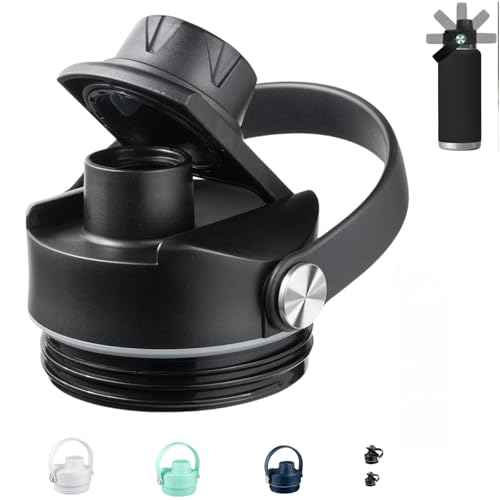 Lid for Yeti Rambler 12 18 26 36 64 oz, Cap with Flexible Handle, Replacement Chug Lids for Yeti 18oz 26oz 36oz 64oz Rambler Water Bottle Top Accessories