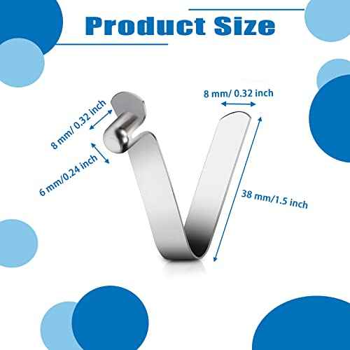 AuRiver 25 PCS Tent Pole Clips Stainless Steel Kayak Paddle Spring Snap Clips Tent Pole Push Button Spring Clips Locking Pin for Camping Kayak Paddle Tent Pole