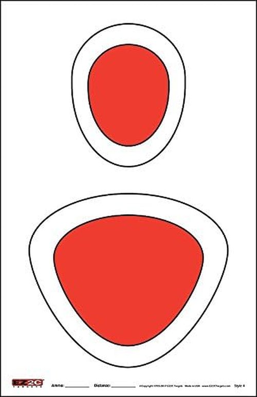 EZ2C 5-Pack Bright Gun & Rifle Paper Targets - Highly Visible 11" x 17" Shooting Targets for Range & Outdoor Use