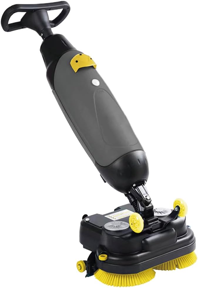 Professional-Grade Mini Floor Scrubber Ultra-Compact & Portable Cordless Design 90-120 Min Battery 16.9" Wide Cleaning for Home, Office, Bathrooms & Small Commercial Spaces, Tile & Sealed Floors