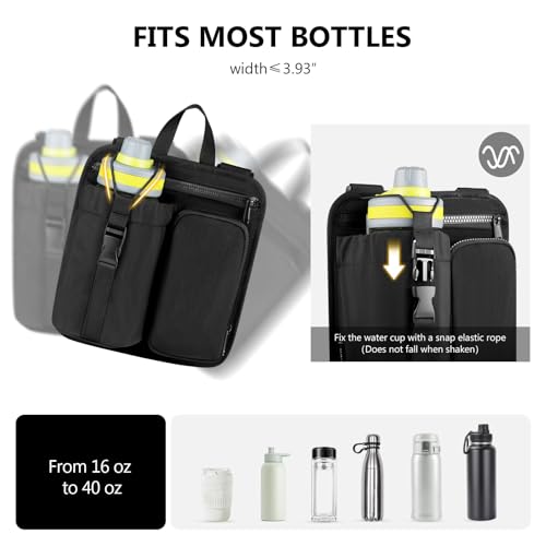 FOREGOER Water Bottle Holder with Adjustable Shoulder & Handheld Strap Phone Pocket for Cup 16-40oz,Large Capacity Crossbody Carrier Bag for Commuting, Sports, Travel