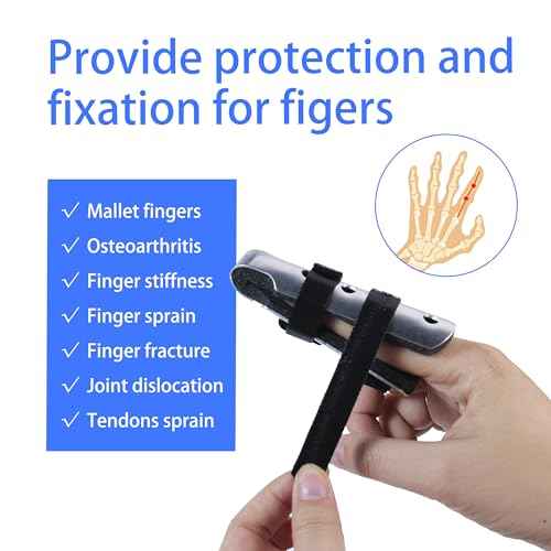 Finger Splint,Thumb Splint,3PCS Finger Support Brace Finger Stabilizer for Broken Fingers Straightening Arthritis Knuckle Immobilization£¨Black