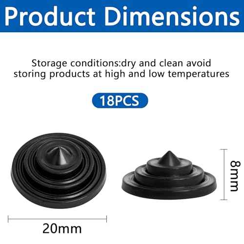 18 Pcs Snowboard Stomp Pad,4 Layers Cone Studs Snowboard Grip Stomp Pads,Anti-Slip Stomp Pad Studs to Provide Extra Grip for Winter Ski Snowboard