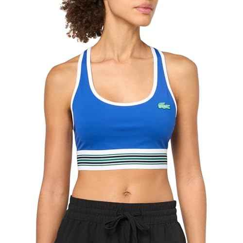 Lacoste x Bandier Women's All Motion Striped Sports Bra