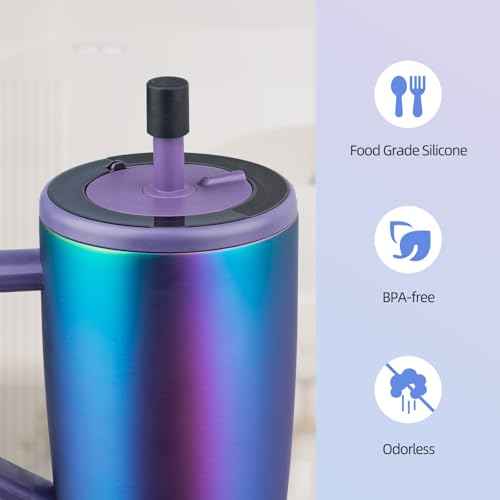 2 Pack Magnetic Straw Caps Compatible with Br?Mate All Era and Resa Tumblers, Silicone Straw Caps Toppers Compatible with Brumate Accessories, Covers Protectors BPA Free (Black)