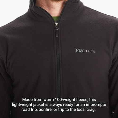 MARMOT Men's Rocklin 1/2 Zip Jacket - Classic, Warm, Lightweight 100-Weight Fleece Layer