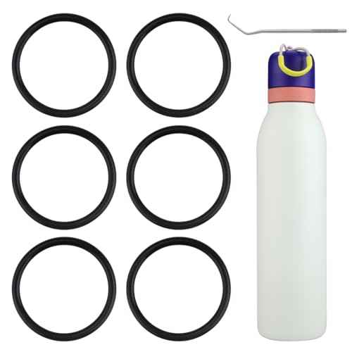 6-Pack O-ring for Owala FreeSip Twist Insulated Stainless Steel Water Bottle£¬Gaskets compatible with Owala FreeSip Twist 18oz 24oz Insulated Stainless Steel Bottle.