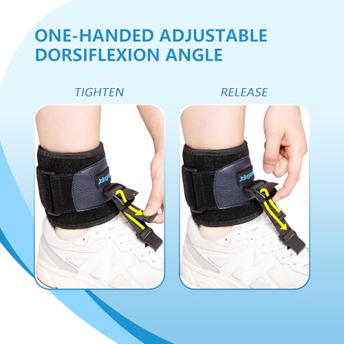 AFO Foot Drop Brace for Walking, Drop Foot Brace for Walking with Shoes, Adjustable Foot Brace for Drop Foot Support, Soft Drop Foot Braces, Fits Left or Right Foot, Women & Men(S/M)