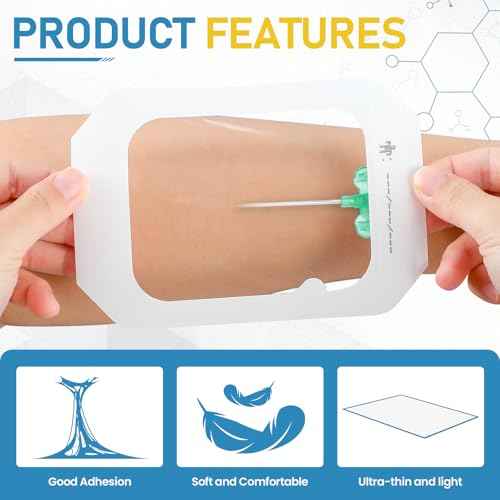40 Packs Transparent Film Dressing 4" x 4.75", Waterproof Bandages for Wounds, Wound Dressing for Shower or IV Shield, Tattoo Aftercare Bandage, Clear Bandages for Wound Care