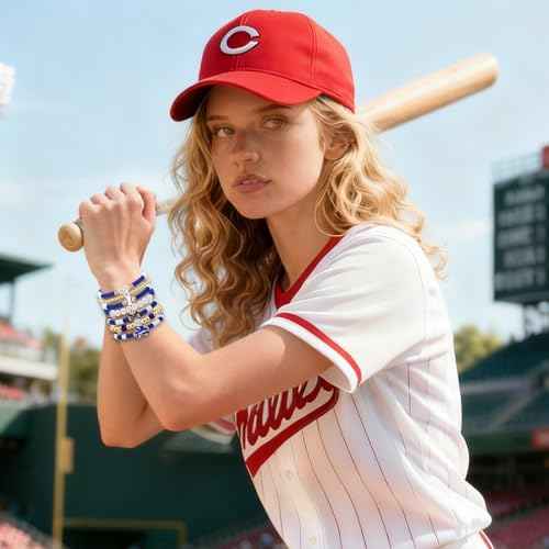 Baseball Bracelets for Women Game Day Stackable Bracelets Baseball Mom Jewelry Accesories