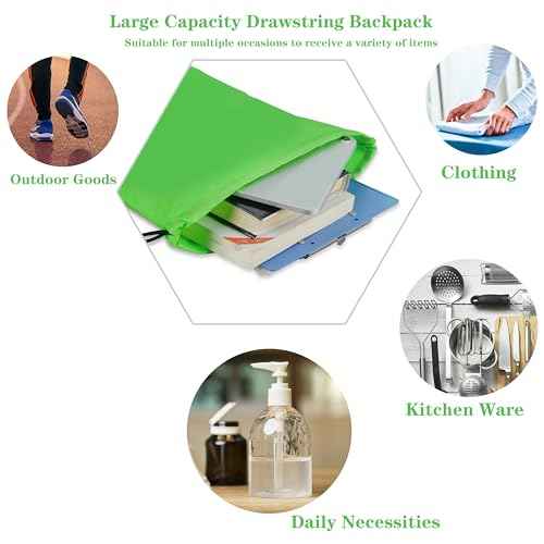 10 Colors Drawstring Backpack Bags Sack Pack Cinch Tote Sport Storage Polyester Bag for Gym Traveling