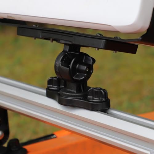 YakAttack Zero Play LockNLoad Track Mount & Rail Adapter | Heavy Duty Kayak Mounting Base for Fish Finders, Rod Holders & Accessories | Keep Kayak Fishing Accessories Secure | Made in USA
