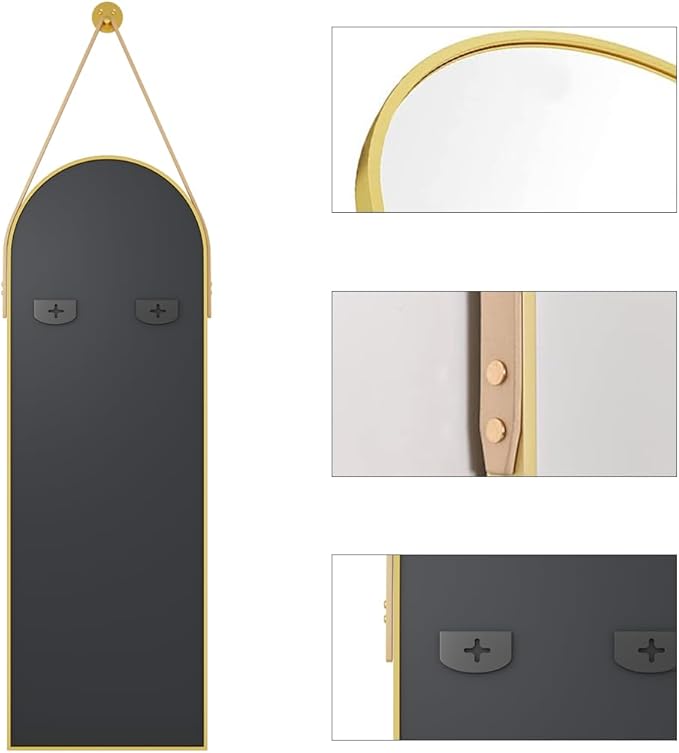 OGCAU 48'' x 16'' Full Length Mirror Wall-Mounted, Full Body Hanging Mirror
