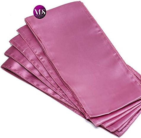 VDS Satin Chair Sashes Chair Cover Back Tie Sateen Bows Ribbon for Wedding Birthday Graduation Engagement Ceremony Event Party Banquet Venue Hotel All Dining Chair Decoration (10PC) (Dusty Pink)