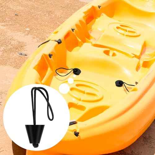 8 Pieces Universal Kayak Scupper Plugs Kit, Silicone Scupper Plugs for Kayak, Kayak Accessories with Lanyard, Scupper Plug Drain Hole Stoppers