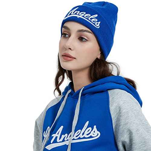 City Team 3D Embroidery Classic Cuffed Knit Hat Beanie Toque Skull Cap
