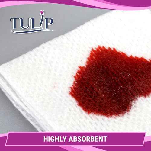 200 Gauze Pads 4x4 4-Ply Non Woven Gauze Sponges - Non Sterile Dental Gauze & Esthetic Wipes - Soft All Purpose Medical Gauze Squares for First Aid Kit, Surgical, Wound Dressing by Tulip