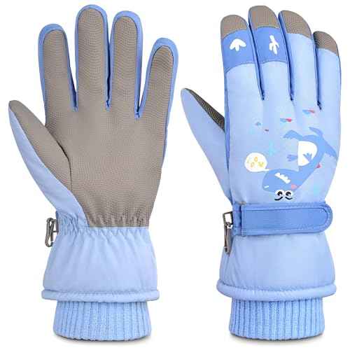 Children Ski Gloves Kids Waterproof Winter Outdoor Snowboard Warm Gloves for Boys Girls