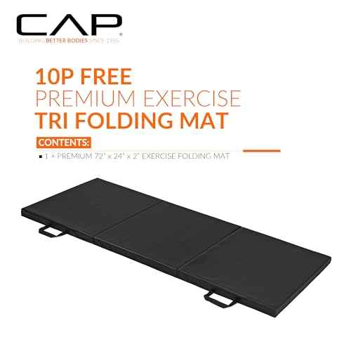 CAP Barbell All Purpose Folding Anti Tear Exercise Training Aerobic Fitness Gym & Gymnastics Balance Mat | Multiple colors