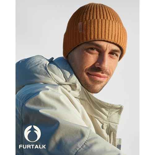 FURTALK Double Layer Winter Hats for Men Women Beanie Thick Cuffed Warm Ski Hats
